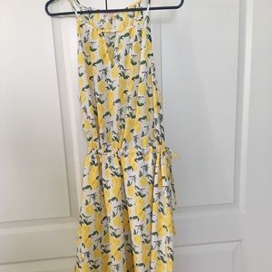 Lemon Print Lined Sundress